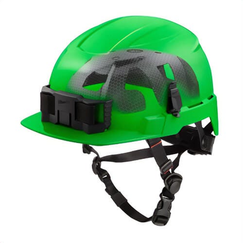Milwaukee® 48-73-1371 Bolt™ Front Brim Safety Helmet with Impact Armor™ Liner, Unvented Class E, Green