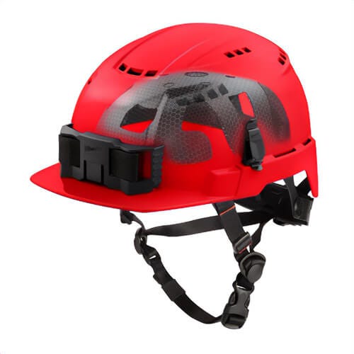 Milwaukee® 48-73-1372 Bolt™ Front Brim Safety Helmet with Impact Armor™ Liner, Vented Class C, Red