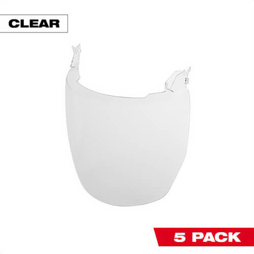 Milwaukee® 48-73-1444 Full Face Shield, for use with Milwaukee® Safety Helmets and Hard Hats, Clear Visor, Polycarbonate Visor