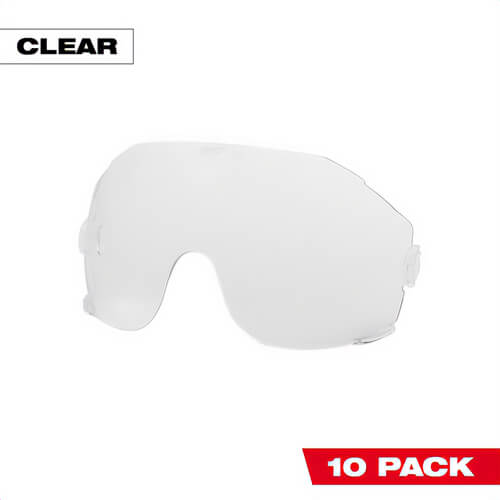 Milwaukee® 48-73-1451 Eye Visor, Clear, Polycarbonate, 4.33 in H x 6.3 in W, for use with Place of Safety Glasses