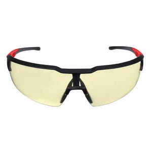 Milwaukee® 48-73-2101 Safety Glasses, Anti-Scratch, Yellow Lens, Black, Plastic Frame, Polycarbonate Lens, ANSI Z87.1+/CSA Z94.3/OSHA Standard