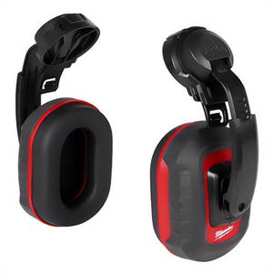 Milwaukee® 48-73-3250 Bolt™ Earmuffs, Comfortable, Adjustable Fit, Pressure Reducing Cushion, CSA Class A, NRR 24 dB, Black