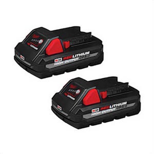 Milwaukee® 48-11-1835 Battery, 3 Ah CP™ Lithium-Ion Battery, 18 V Charge, For Use with M18™ Cordless Tools