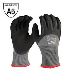 Milwaukee® 48-73-7954B Breathable Insulated Winter Unisex Cut-Resistant Gloves, 2XL, Latex, Elastic Knit Cuff