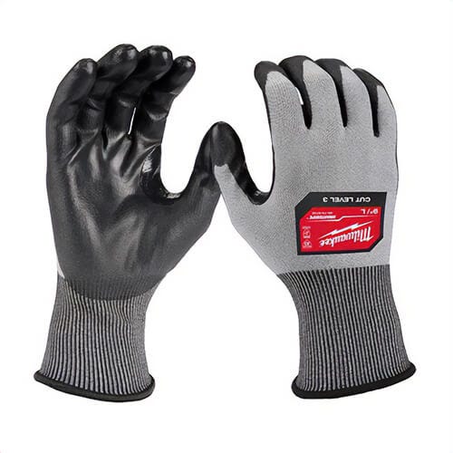Milwaukee® 48-73-8733B 48-73 General Purpose Gloves, XL, Polyurethane Palm, Gray, Resists: Cut Resistant