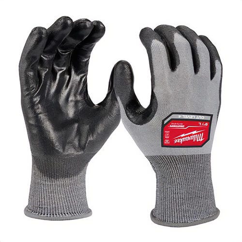 Milwaukee® 48-73-8741B 48-73 General Purpose Gloves, M, Polyurethane Palm, Gray, Resists: Cut Resistant