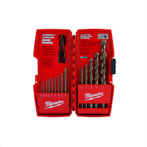 Milwaukee® 48-89-0012 Thunderbolt® Drill Bit Set, 29 pc, HSS, Titanium Coated, Straight Shank, 135° Split Point