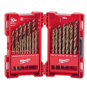 Milwaukee® Red Helix™ 48-89-2332 Drill Bit Set, 1/16 in Min Drill Bit, 1/2 in Max Drill Bit, 135° Drill Point Angle, 29 pc, Cobalt