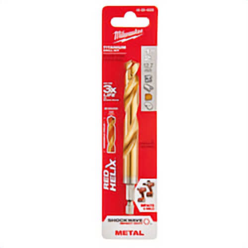 Milwaukee® Shockwave™ 48-89-4629 Hex Shank Impact Drill Bit, 1/2 in Drill - Fraction, 0.5 in Drill - Decimal Inch, 3-21/64 in D Cutting