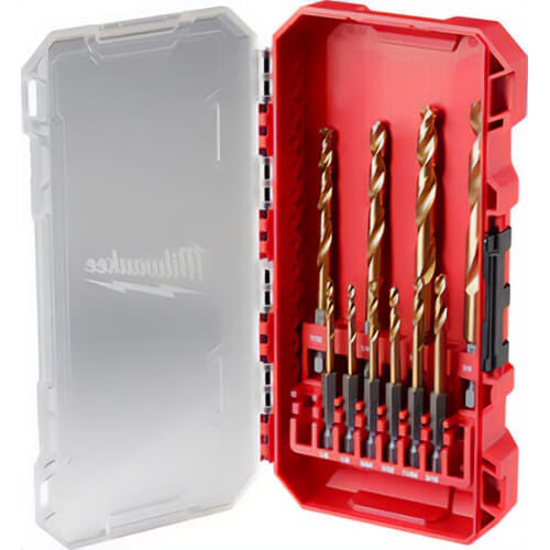 Milwaukee® 48-89-4633 ShockWave™ Impact Duty™ Red Helix™ Titanium Drill Bit Set, 10 pc