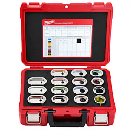 Milwaukee® 49-12-KITA EXACT™ U-Style Crimping Tool Die Kit, 16 pc, Stainless Steel, 6 AWG to 750 kcmil Al Cable, 12 ton Capacity