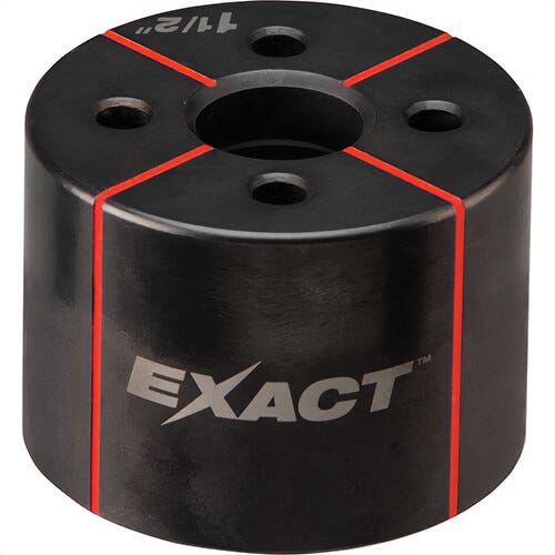 Milwaukee® 49-16-2668 Exact™ Knockout Die, 1-1/2 in Conduit/Pipe, Steel, 10 ga Mild Steel/12 ga Stainless Steel