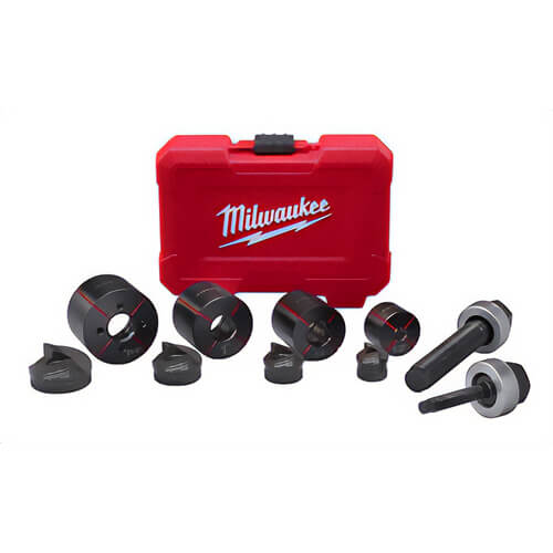 Milwaukee® 49-16-2692 M18™ Exact™ Knockout Punch Set, 10 ga Mild Steel Capacity, 10 pc, 1/2 to 1-1/4 in Conduit/Pipe, Mild Steel