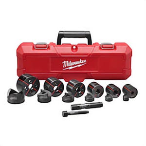 Milwaukee® M18™ Exact™ 49-16-2693 Knockout Punch Set, 10 ga Mild Steel, 12 ga Stainless Steel Capacity, 14 pc, 1/2 to 2 in Conduit/Pipe, Mild Steel