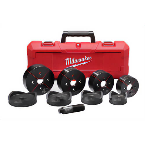 Milwaukee® M18™ Exact™ 49-16-2695 Knockout Punch Set, 10 ga Mild Steel, 12 ga SS Capacity, 9 pc, Mild Steel
