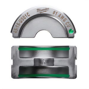 Milwaukee® 49-16-U001C M18™ Force Logic™ U-Style Crimping Tool Die, 1 AWG Copper Cable, Aluminum