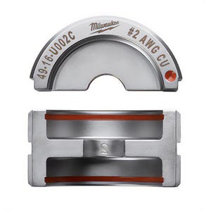 Milwaukee® 49-16-U002C M18™ Force Logic™ U-Style Crimping Tool Die, 2 AWG Copper Cable, Aluminum