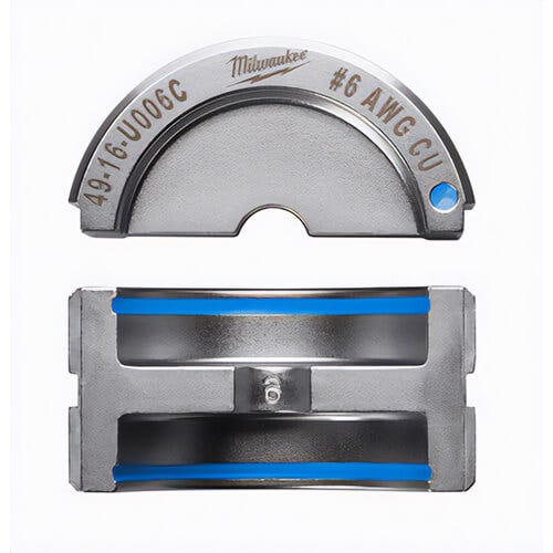 Milwaukee® 49-16-U006C M18™ Force Logic™ U-Style Crimping Tool Die, 6 AWG Copper Cable, Aluminum