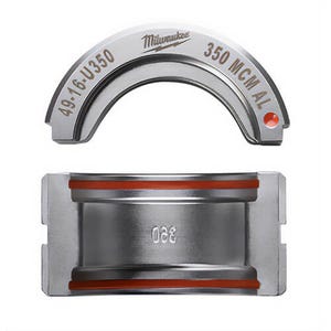 Milwaukee® 49-16-U350 M18™ Force Logic™ U-Style Crimping Tool Die, 350 kcmil Dual Rated Lug/Splice Cable, Aluminum