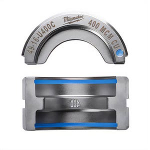 Milwaukee® 49-16-U400C M18™ Force Logic™ U-Style Crimping Tool Die, 400 kcmil Copper Cable, Aluminum