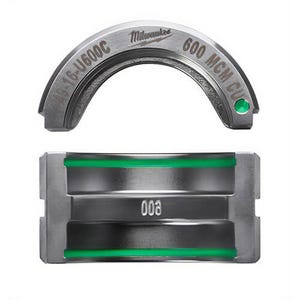 Milwaukee® 49-16-U600C M18™ Force Logic™ U-Style Crimping Tool Die, 600 kcmil Copper Cable, Aluminum