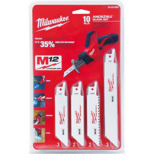 Milwaukee® 49-22-0220 Hackzall® Blade Set, 1 in, 10 pk