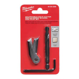 Milwaukee® 49-56-0290 Adjustable Hole Cutter Kit, for use with and 49-56-0320 Adjustable Hole Cutter, 1 in Cutting Depth, 600 RPM