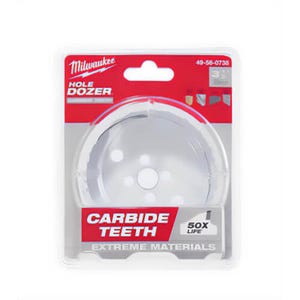 Milwaukee® Hole Dozer™ 49-56-0738 Hole Saw, 3-1/2 in dia, 1.62 in D Cutting, Carbide Cutting Edge, 5/8-18 Arbor