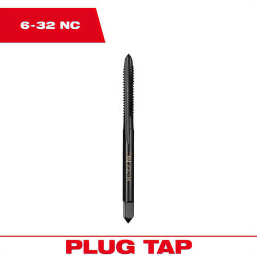 Milwaukee® 49-57-5115 Straight Flute Plug Tap, #6 - 32 NC