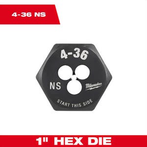 Milwaukee® 49-57-5307 SAE 1 in Hex Threading Die, #4 - 36 NS