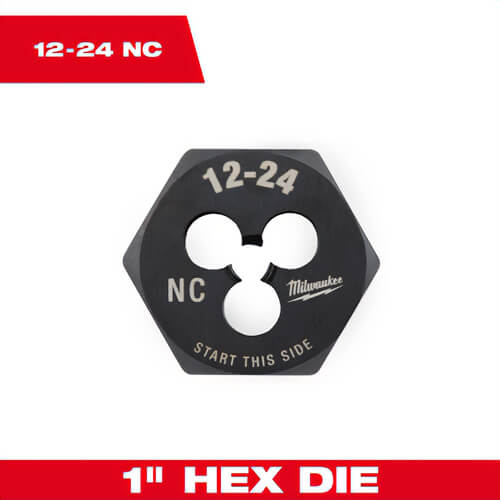Milwaukee® 49-57-5330 SAE 1 in Hex Threading Die, #12 - 24 NC