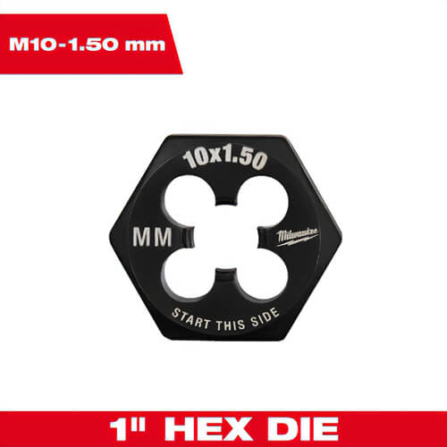 Milwaukee® 49-57-5352 Metric 1 in Hex Threading Die, M10 x 1.50 mm