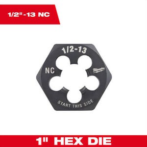 Milwaukee® 49-57-5360 SAE 1 in Hex Threading Die, 1/2 in - 13 NC