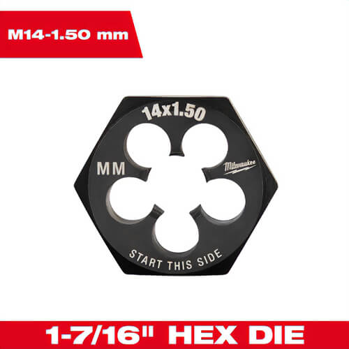 Milwaukee® 49-57-5366 Threading Die, 1-7/16 in Hex, M14 x 1.50 mm