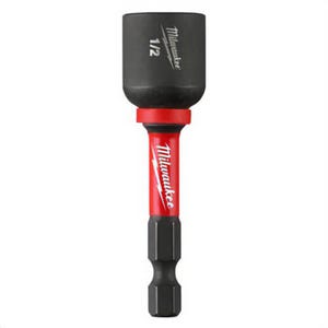 Milwaukee® 49-66-0537 ShockWave™ Impact Duty™ Magnetic Impact Nut Driver, 1/2 in Chamfered Edge Point, 2-9/16 in OAL