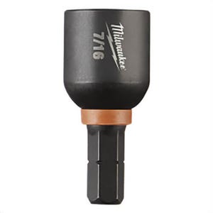 Milwaukee® 49-66-4516 ShockWave™ Impact Duty™ Magnetic Insert Nut Driver, 7/16 in Drive, 7/16 in Hex, 3 pk