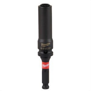 Milwaukee® 49-66-5119 ShockWave™ Lineman 2-in-1 Socket, 1/2 in Hex x Square Drive, 3/8 x 1/2 in, 12 Points