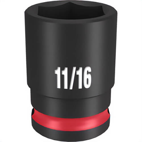 Milwaukee® 49-66-6109 ShockWave™ Impact Duty™ Socket, 3/8 in Hex Drive, 11/16 in Standard Socket, 6 Points