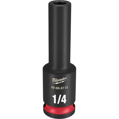 Milwaukee® 49-66-6115 ShockWave™ Impact Duty™ Socket, 3/8 in Hex Drive, 1/4 in Deep Socket, 6 Points