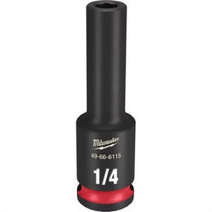 Milwaukee® 49-66-6115 ShockWave™ Impact Duty™ Socket, 3/8 in Hex Drive, 1/4 in Deep Socket, 6 Points