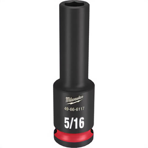 Milwaukee® 49-66-6117 ShockWave™ Impact Duty™ Socket, 3/8 in Hex Drive, 5/16 in Deep Socket, 6 Points