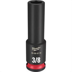 Milwaukee® 49-66-6119 ShockWave™ Impact Duty™ Socket, 3/8 in Hex Drive, 3/8 in Deep Socket, 6 Points