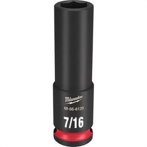 Milwaukee® 49-66-6120 ShockWave™ Impact Duty™ Socket, 3/8 in Hex Drive, 7/16 in Deep Socket, 6 Points