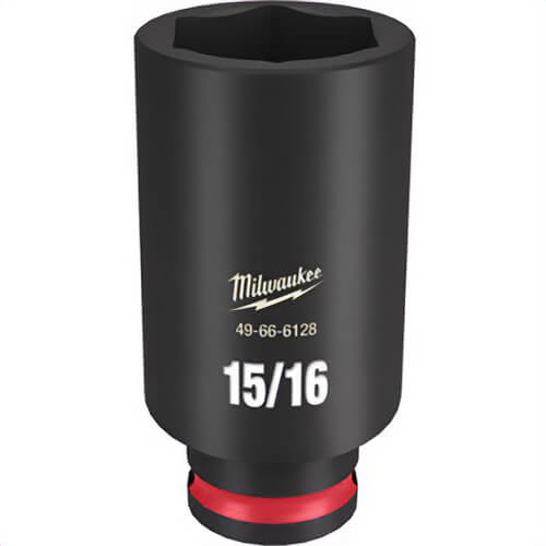 Milwaukee® 49-66-6128 ShockWave™ Impact Duty™ Socket, 3/8 in Hex Drive, 15/16 in Deep Socket, 6 Points