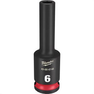 Milwaukee® 49-66-6148 ShockWave™ Impact Duty™ Socket, 3/8 in Hex Drive, 6 mm Deep Socket, 6 Points