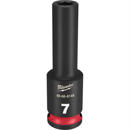 Milwaukee® 49-66-6149 ShockWave™ Impact Duty™ Socket, 3/8 in Hex Drive, 7 mm Deep Socket, 6 Points