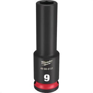 Milwaukee® 49-66-6151 ShockWave™ Impact Duty™ Socket, 3/8 in Hex Drive, 9 mm Deep Socket, 6 Points