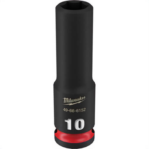 Milwaukee® 49-66-6152 ShockWave™ Impact Duty™ Socket, 3/8 in Hex Drive, 10 mm Deep Socket, 6 Points