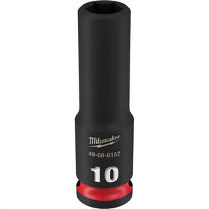 Milwaukee® 49-66-6152 ShockWave™ Impact Duty™ Socket, 3/8 in Hex Drive, 10 mm Deep Socket, 6 Points
