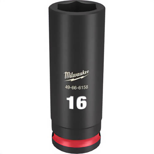Milwaukee® 49-66-6158 ShockWave™ Impact Duty™ Socket, 3/8 in Hex Drive, 16 mm Deep Socket, 6 Points